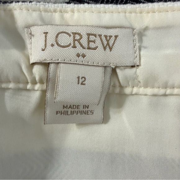 J. Crew Factory Navy and White Striped Pencil Skirt Size 12 - Picture 6 of 8